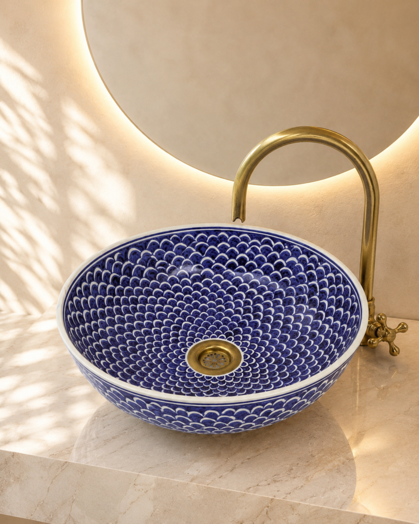 Handmade Moroccan Ceramic Basin