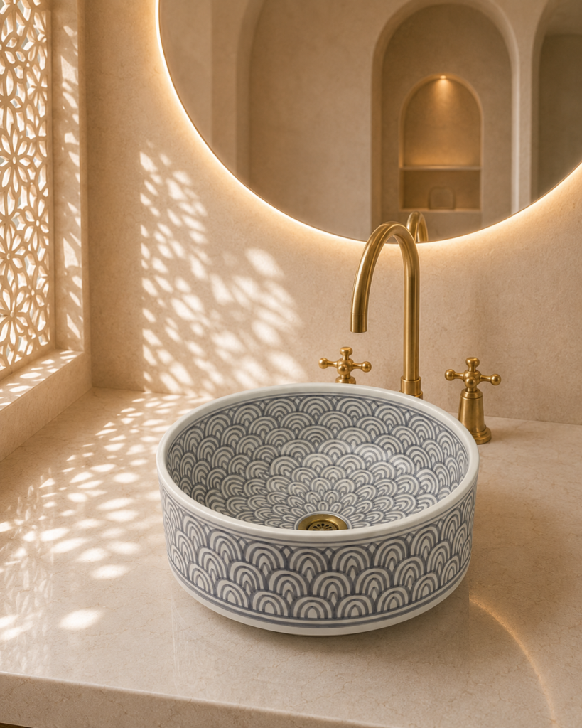Handmade Moroccan Ceramic Basin