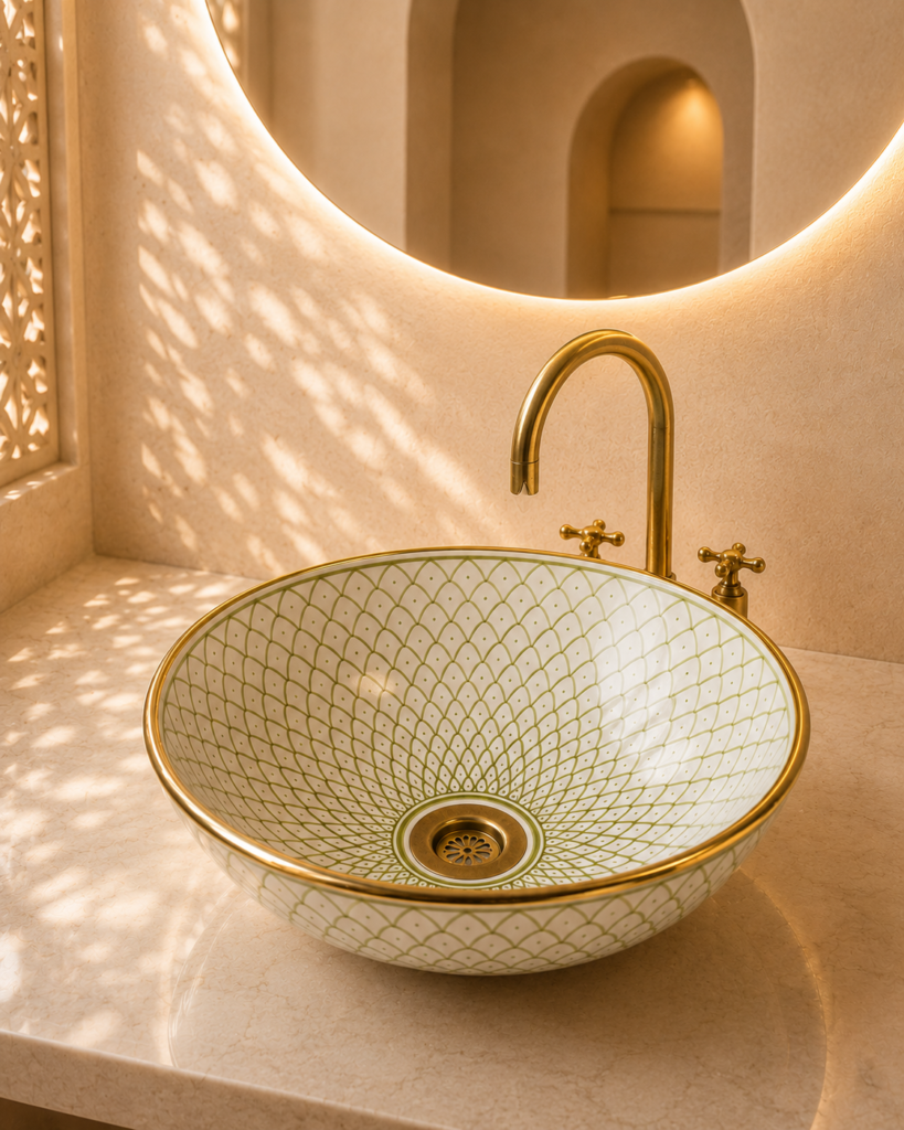 Handmade Moroccan Ceramic Basin