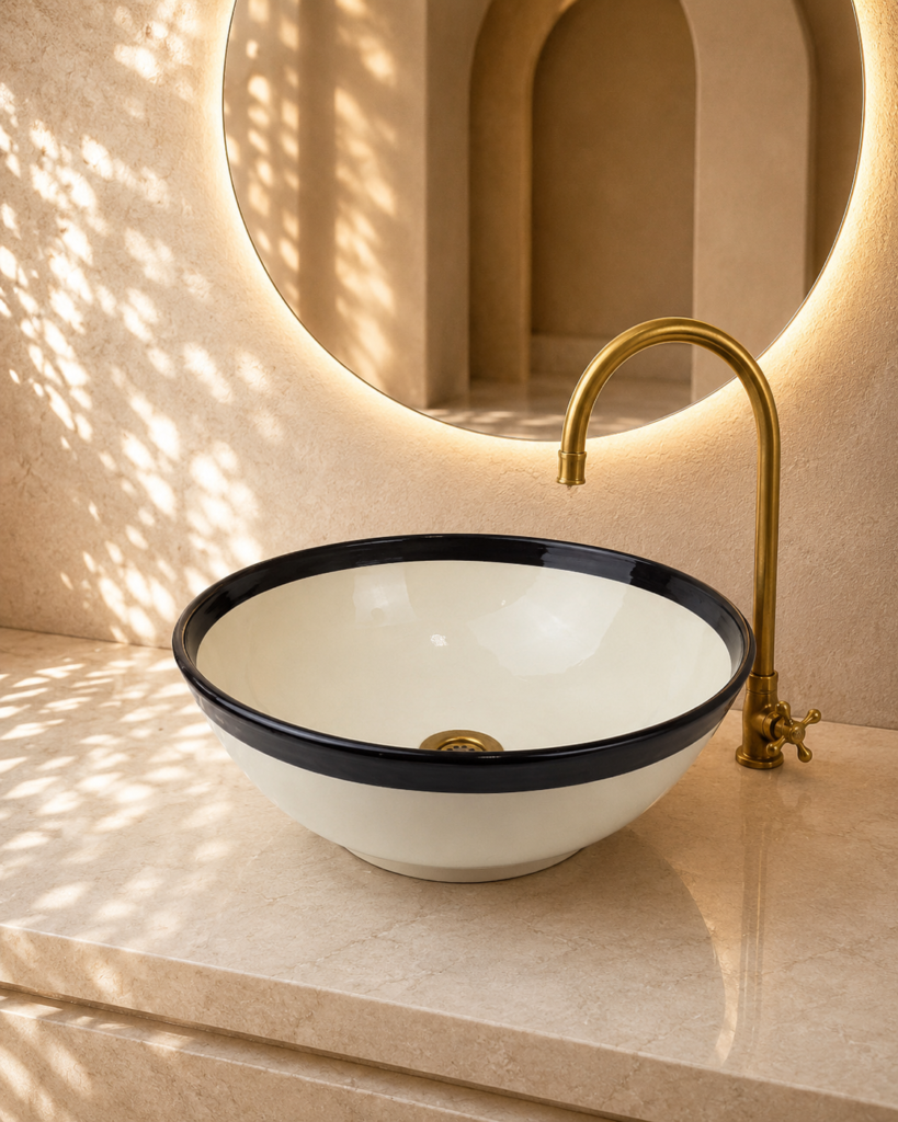 Handmade Moroccan Ceramic Basin