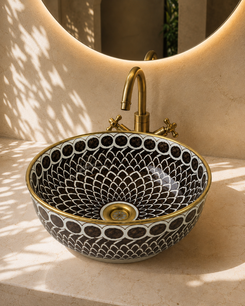 Handmade Moroccan Ceramic Basin