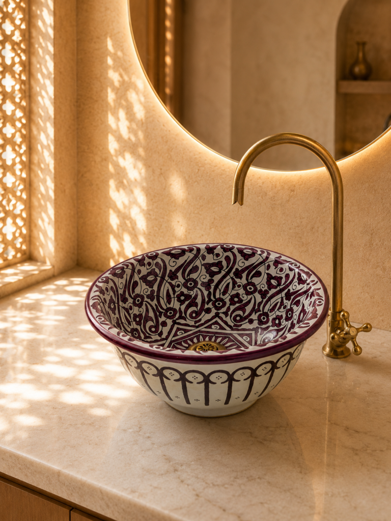Handmade Moroccan Ceramic Basin