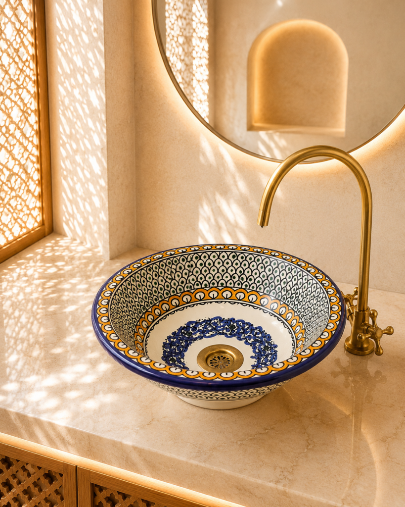 Handmade Moroccan Ceramic Basin