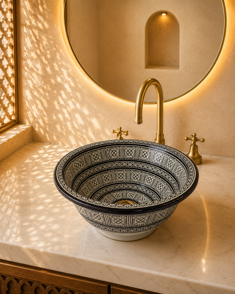 Handmade Moroccan Ceramic Basin