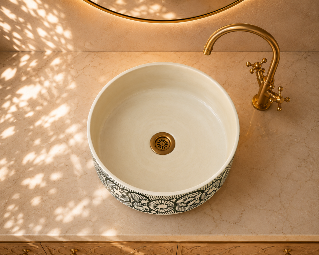 Handmade Moroccan Ceramic Basin