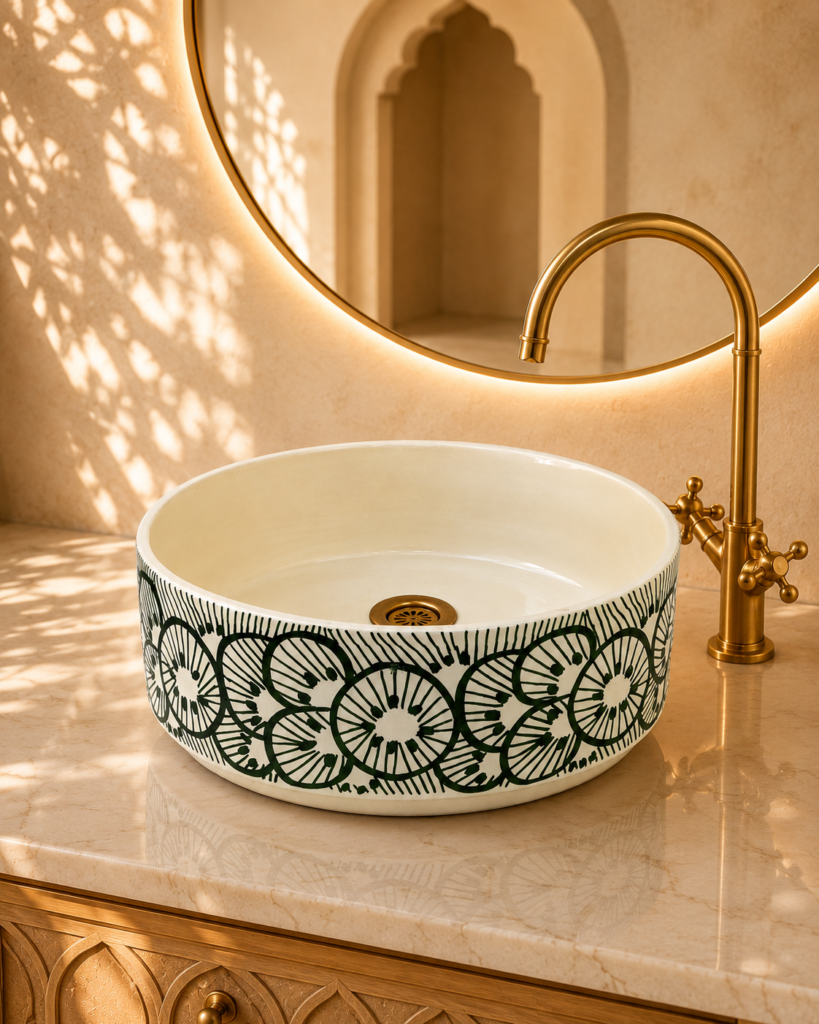 Handmade Moroccan Ceramic Basin