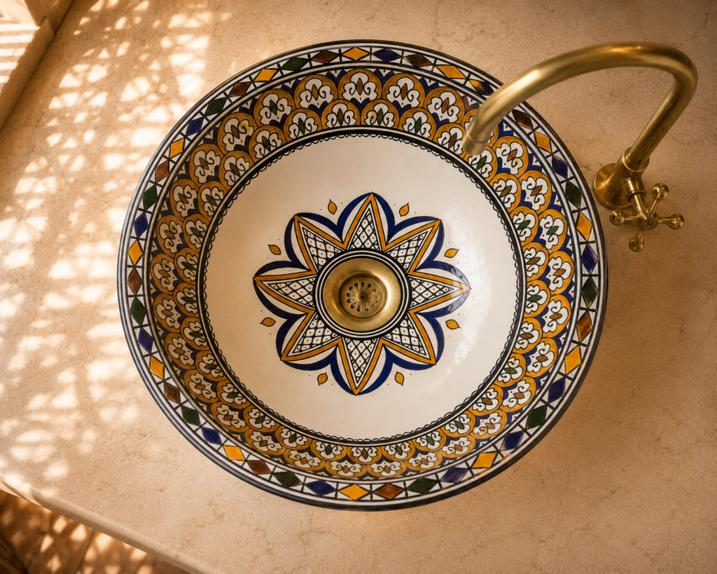 Handmade Moroccan Ceramic Basin