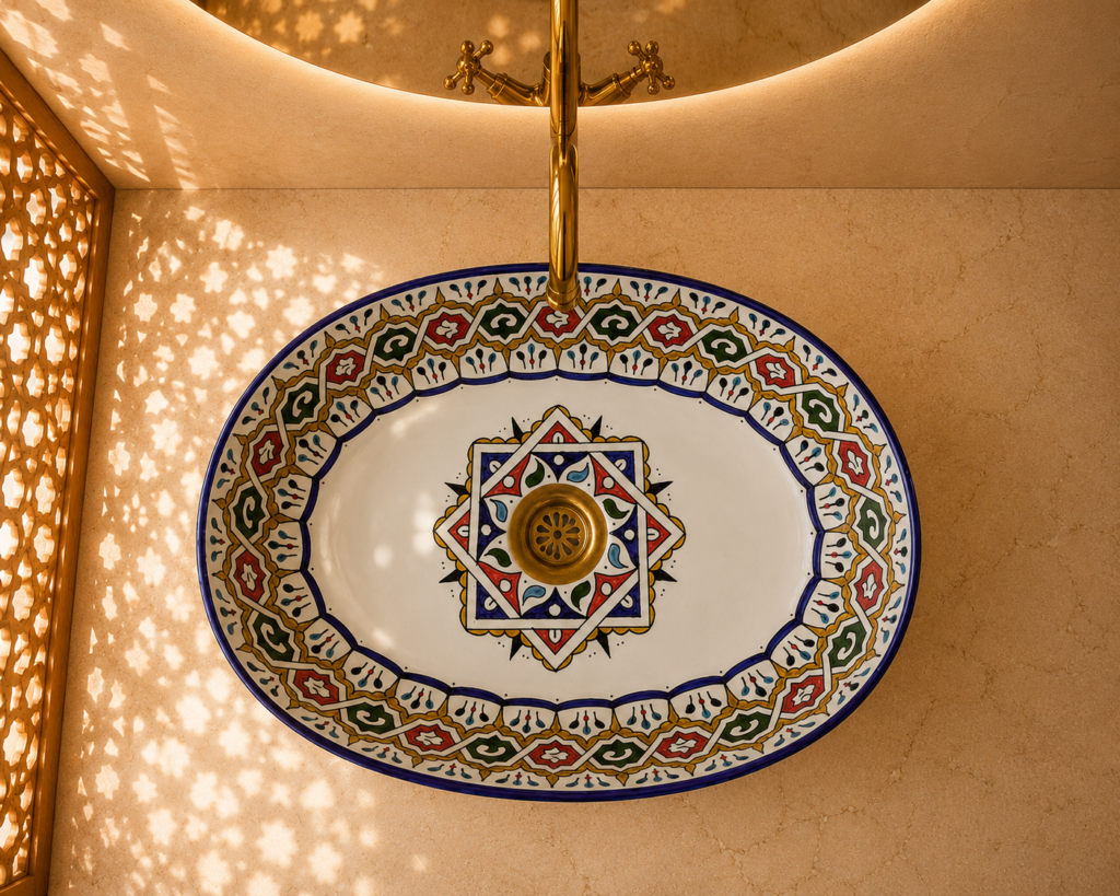 Handmade Moroccan Ceramic Basin