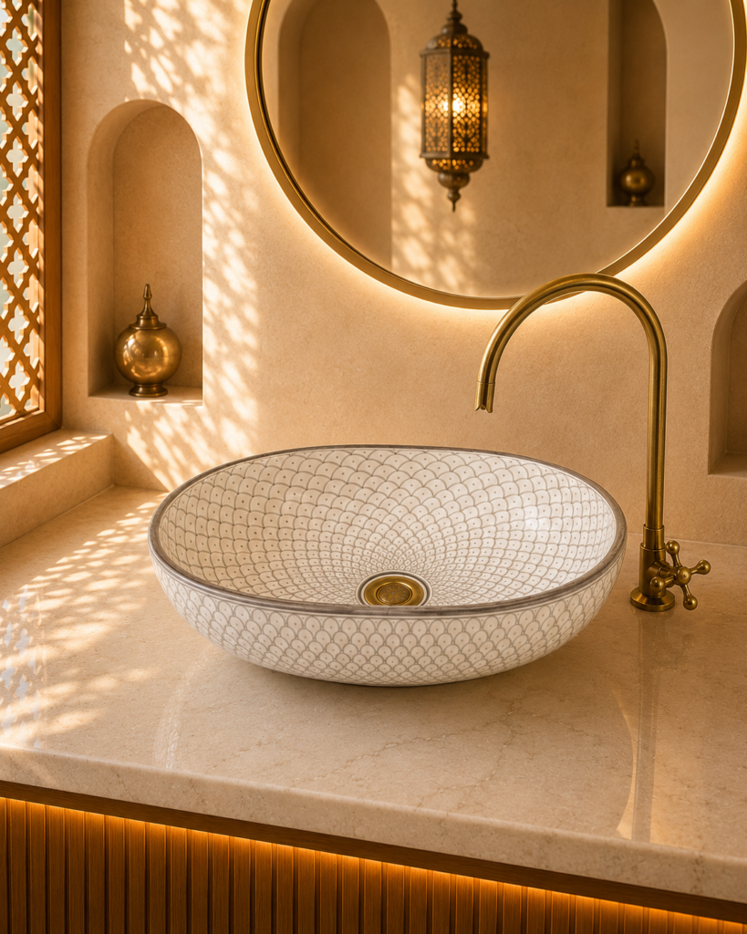 Handmade Moroccan Ceramic Basin