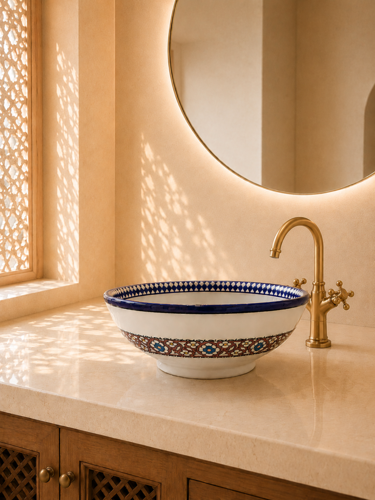 Handmade Moroccan Ceramic Basin