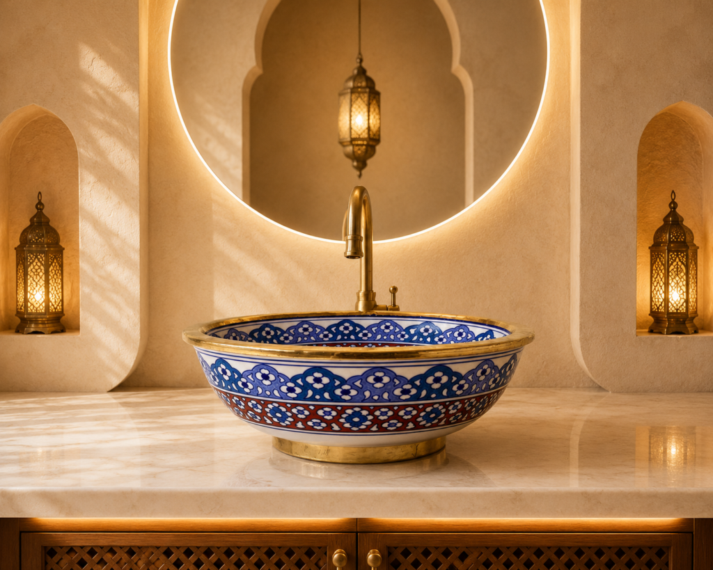 Handmade Moroccan Ceramic Basin