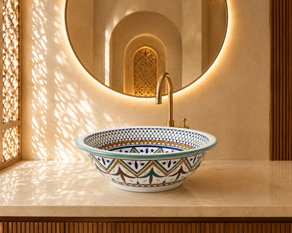 Handmade Moroccan Ceramic Basin