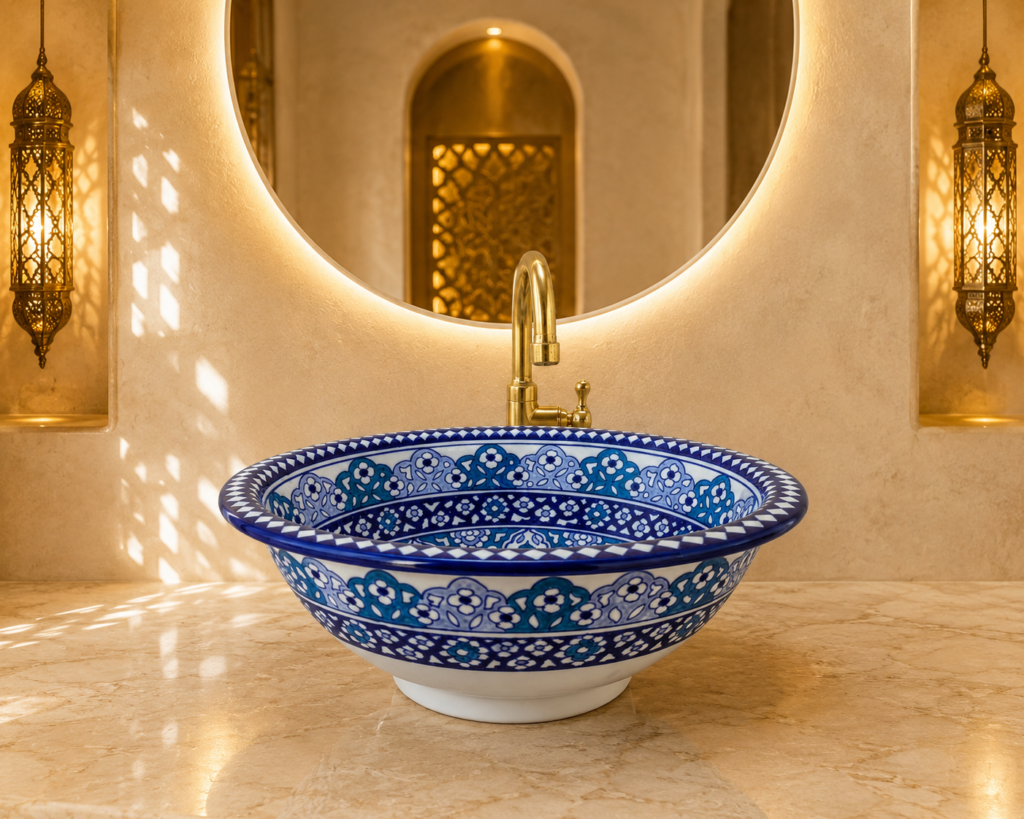 Handmade Moroccan Ceramic Basin