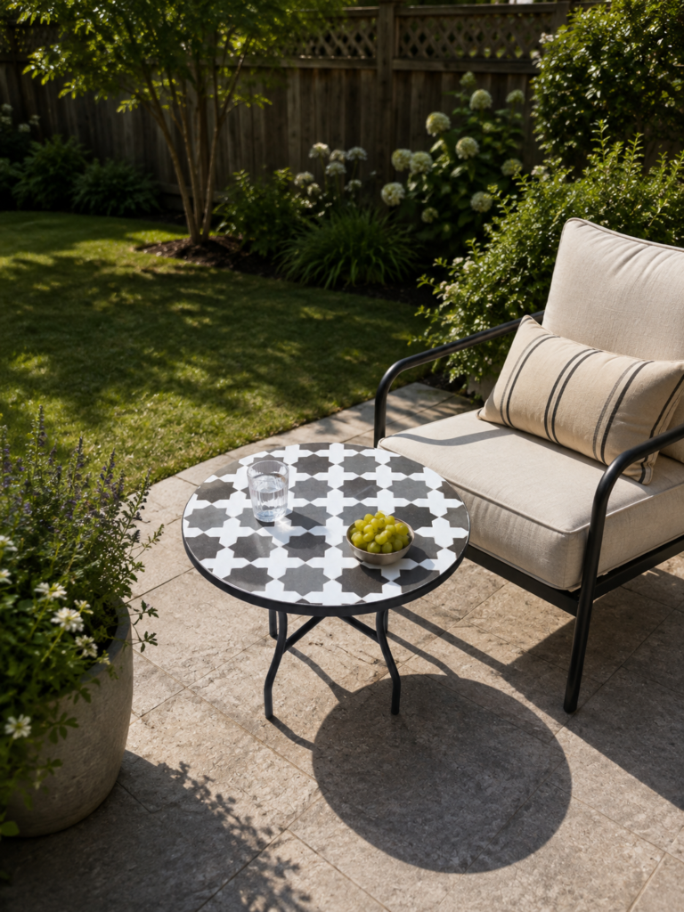 Handmade Moroccan Zellige Mosaic Table — MT0068