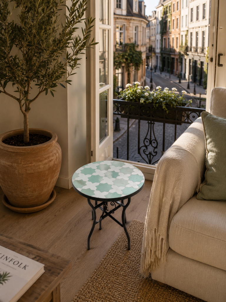 Handmade Moroccan Zellige Mosaic Table — MT0031