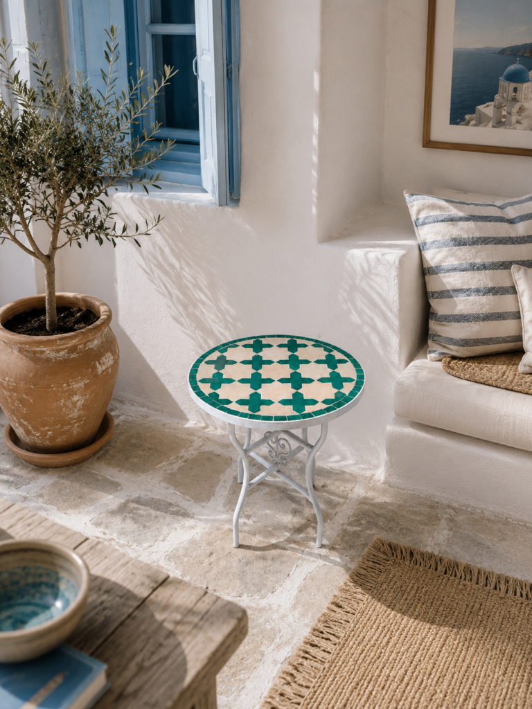 Handmade Moroccan Zellige Mosaic Table — MT0036