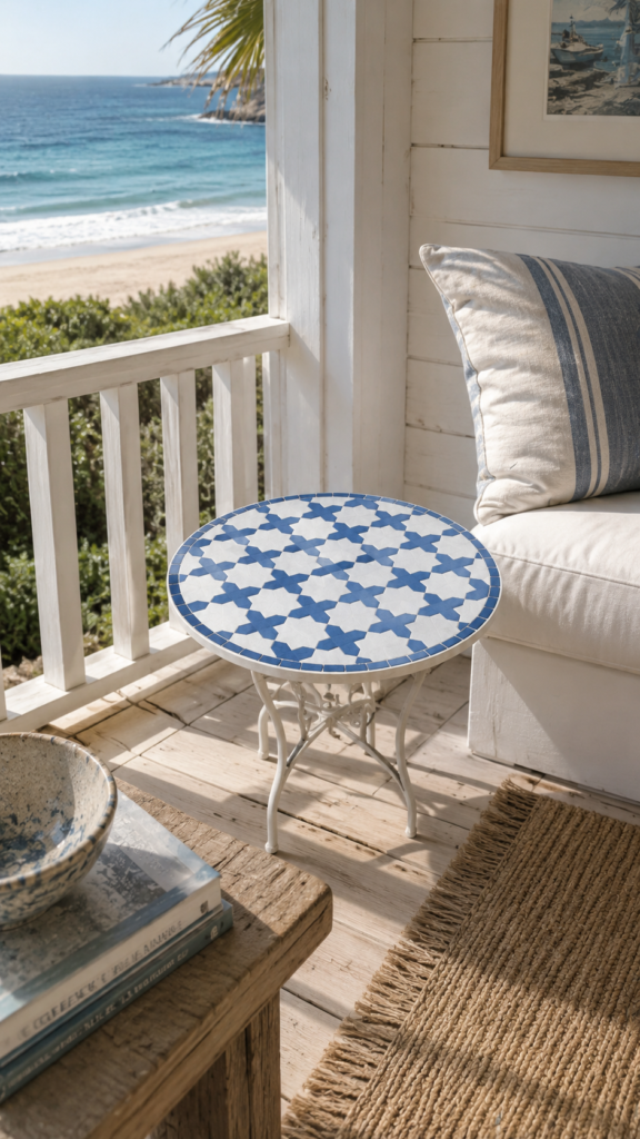 Handmade Moroccan Zellige Mosaic Table — MT0037