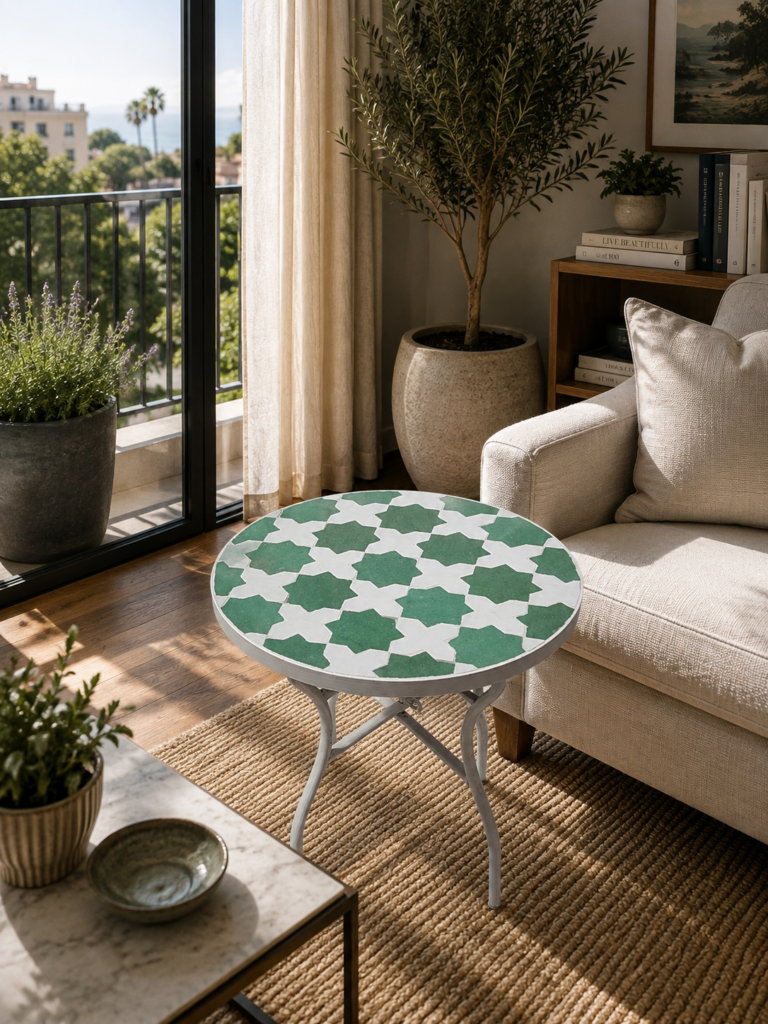 Handmade Moroccan Zellige Mosaic Table — MT0064
