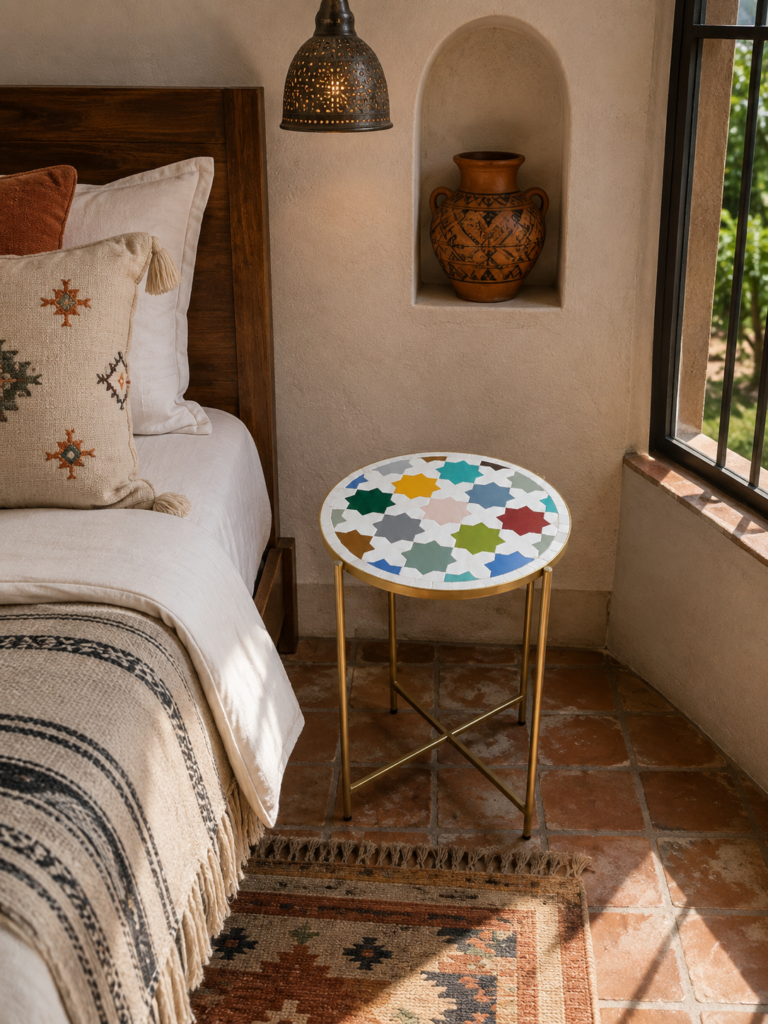 Handmade Moroccan Zellige Mosaic Table — MT0110