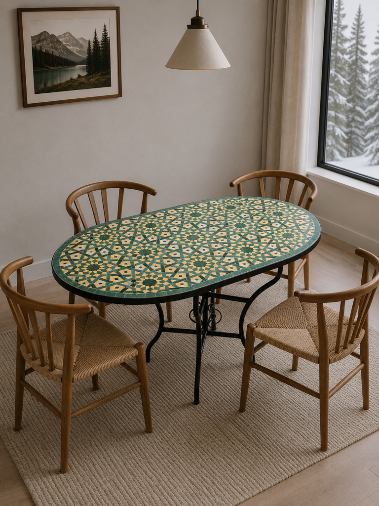Handmade Moroccan Zellige Mosaic Table — MT0115