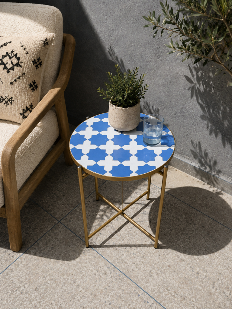 Handmade Moroccan Zellige Mosaic Table — MT0107