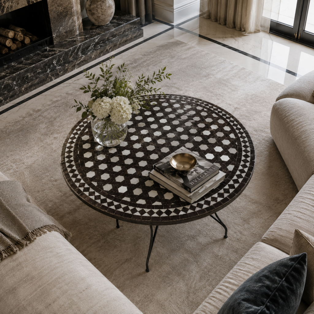 Handmade Moroccan Zellige Mosaic Table — MT0165