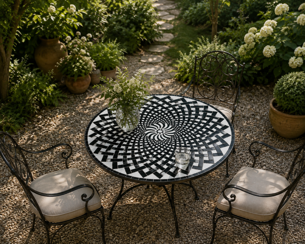Handmade Moroccan Zellige Mosaic Table — MT0179