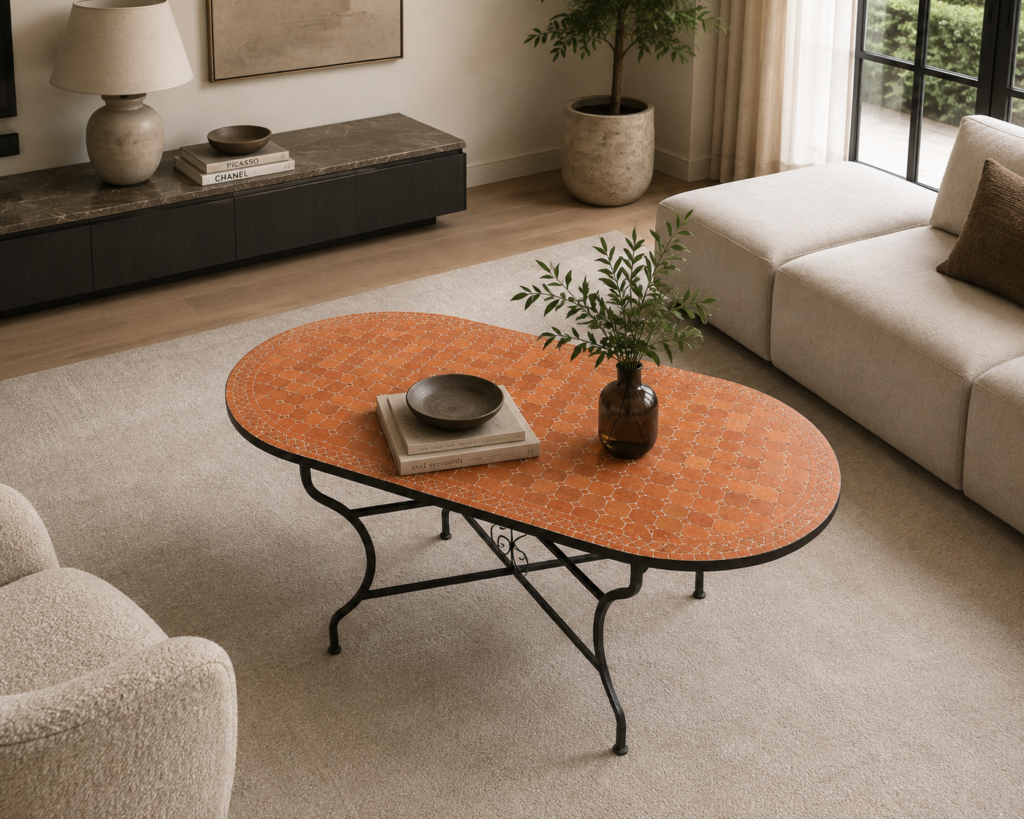 Handmade Moroccan Zellige Mosaic Table — MT0181