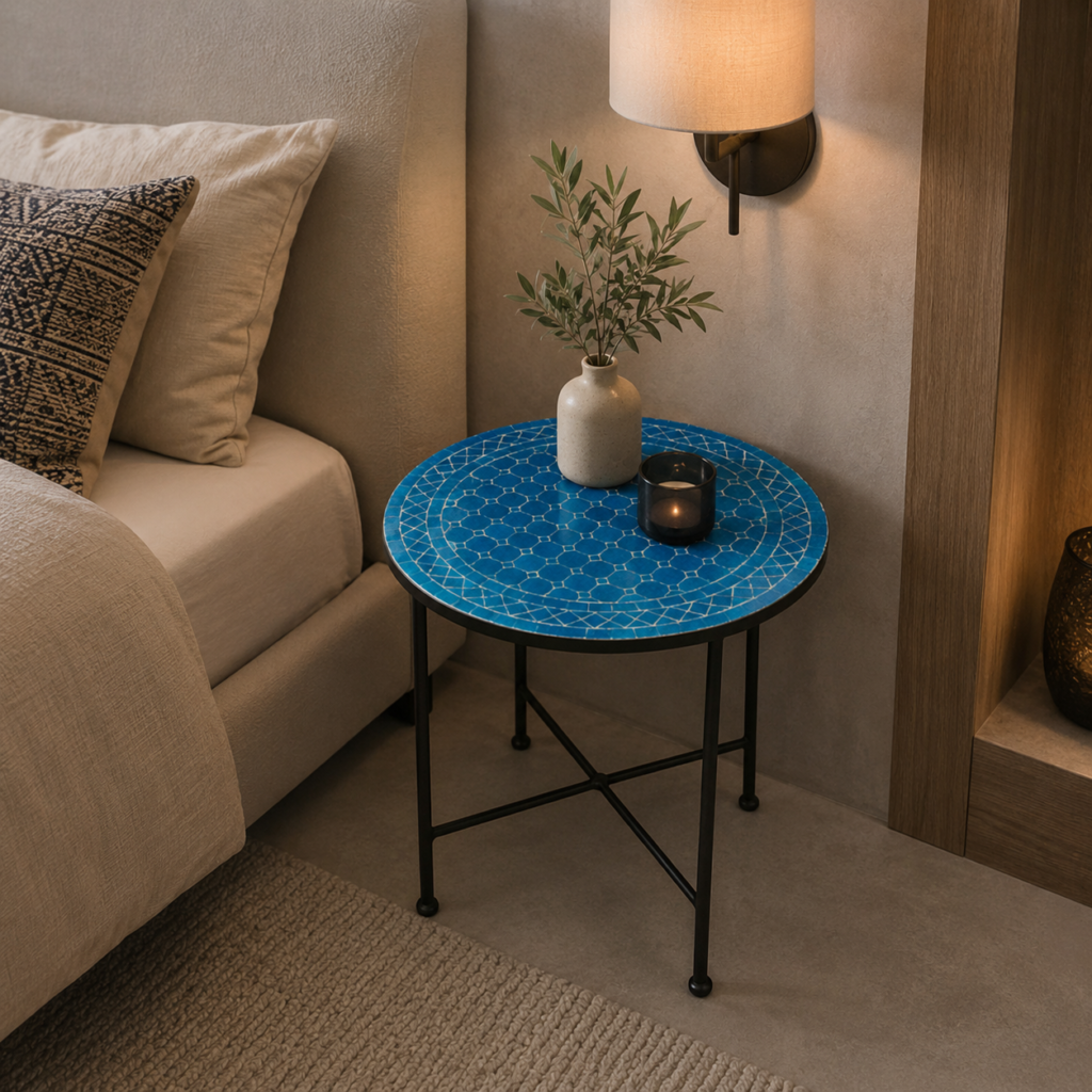 Handmade Moroccan Zellige Mosaic Table — MT0184