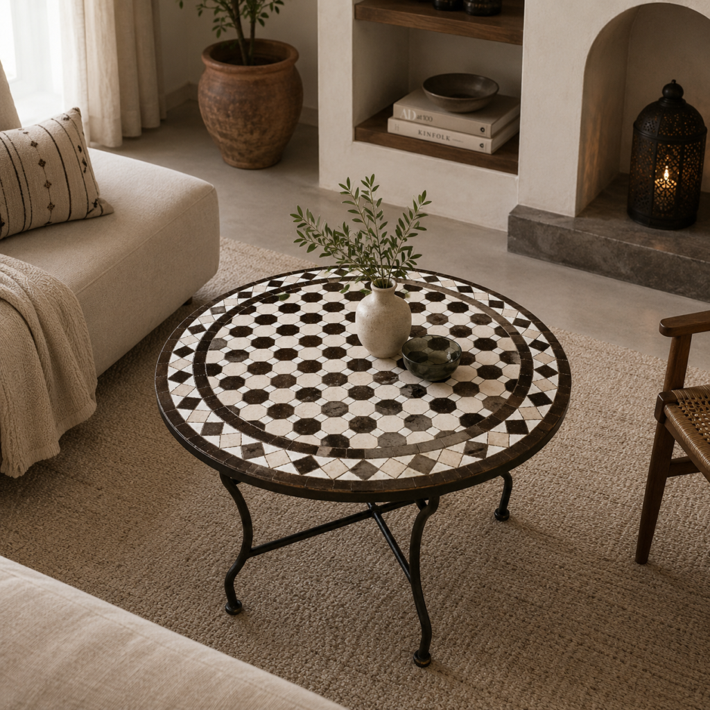 Handmade Moroccan Zellige Mosaic Table — MT0185