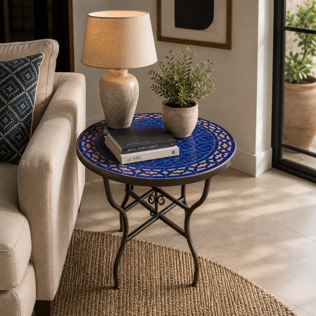 Handmade Moroccan Zellige Mosaic Table — MT0198