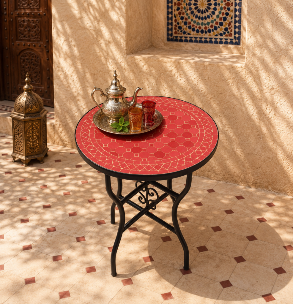 Handmade Moroccan Zellige Mosaic Table — MT0027