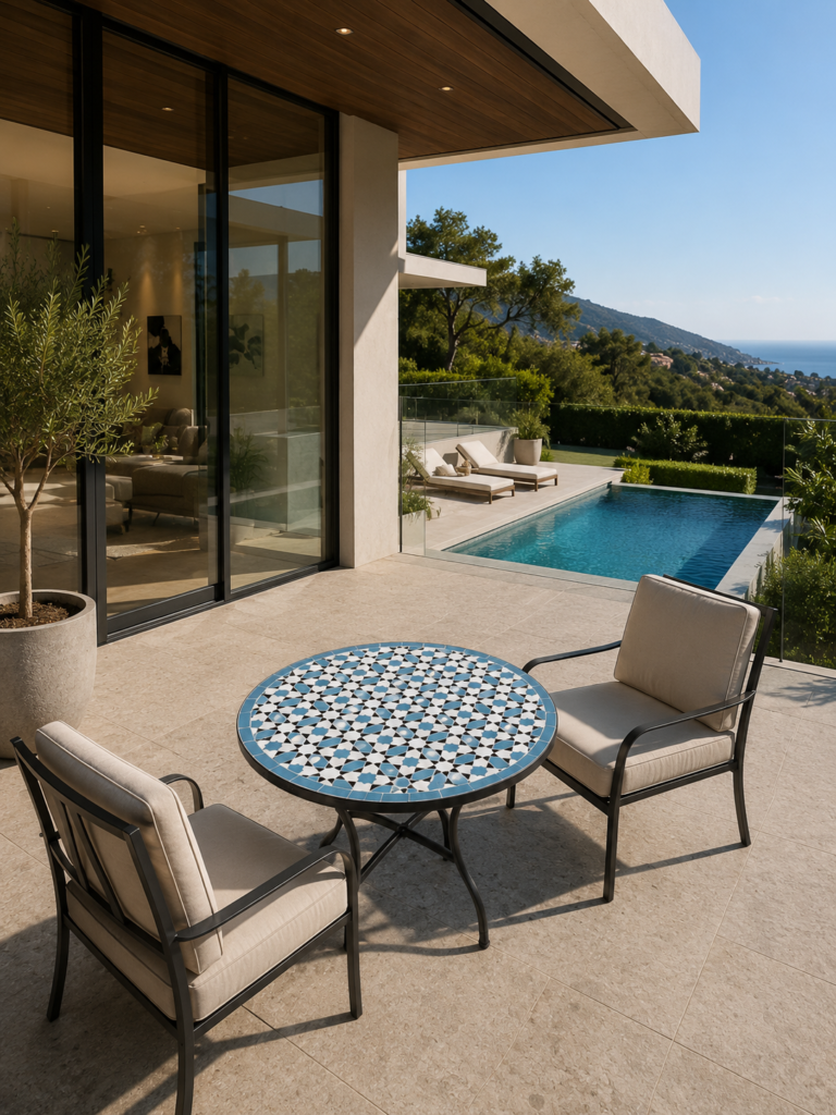 Handmade Moroccan Zellige Mosaic Table — MT0056