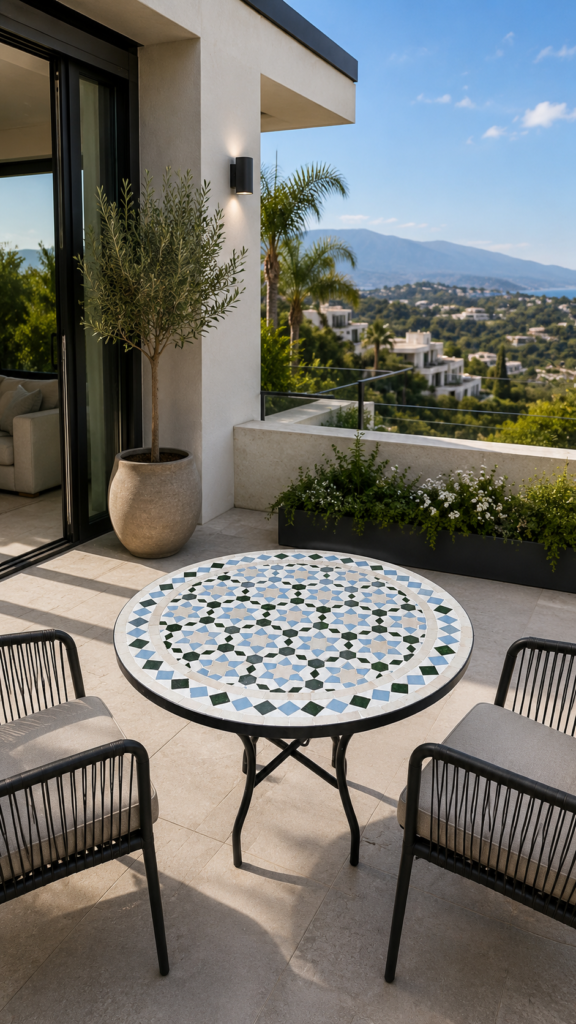 Handmade Moroccan Zellige Mosaic Table — MT0053