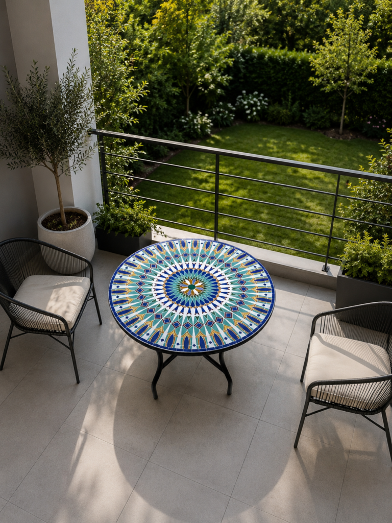 Handmade Moroccan Zellige Mosaic Table — MT0085