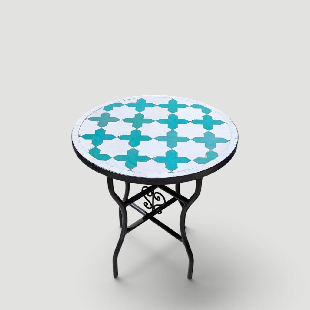 Handmade Moroccan Zellige Mosaic Table — MT0032