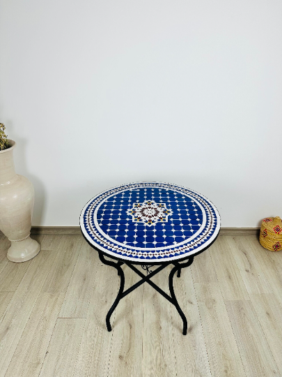 Handmade Moroccan Zellige Mosaic Table — MT0178