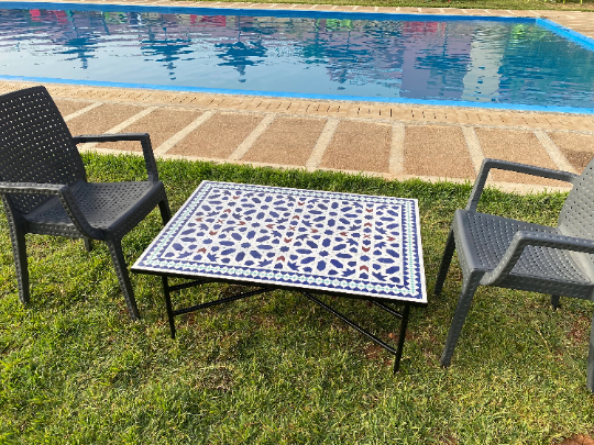 Handmade Moroccan Zellige Mosaic Table — MT0183
