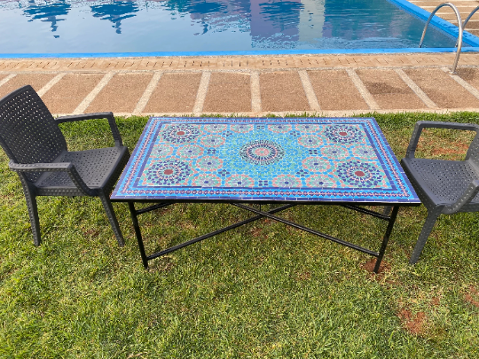 Handmade Moroccan Zellige Mosaic Table — MT0182