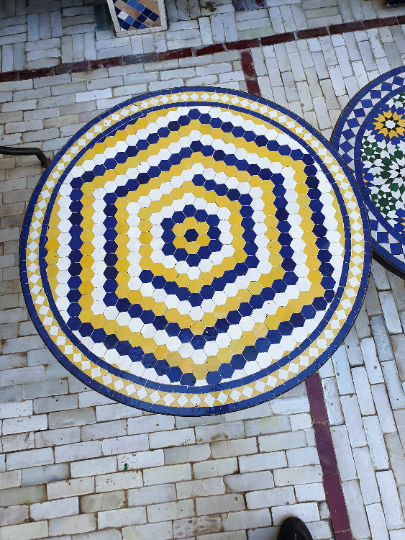 Handmade Moroccan Zellige Mosaic Table — MT0191