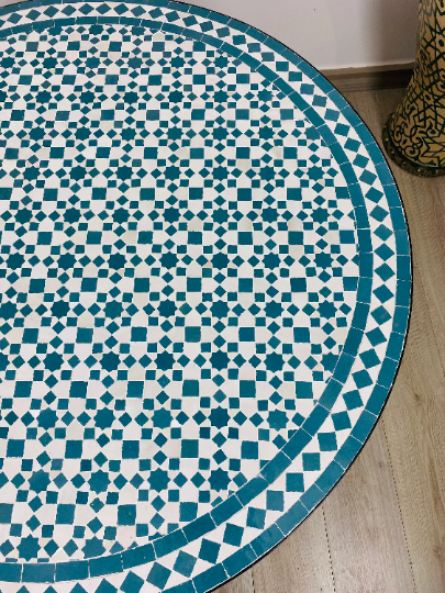 Handmade Moroccan Zellige Mosaic Table — MT0099