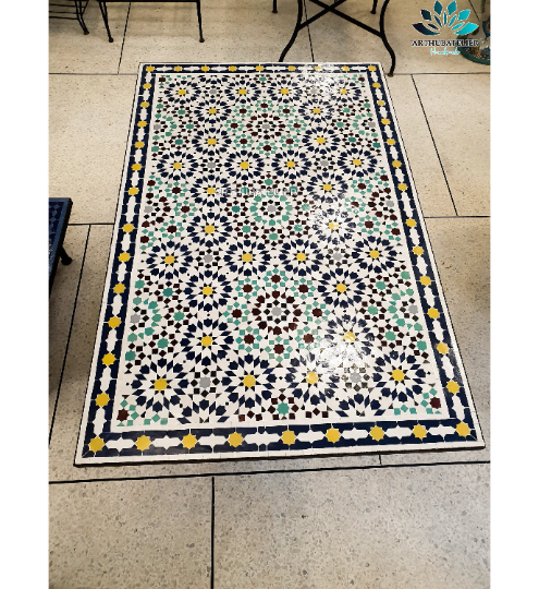 Handmade Moroccan Zellige Mosaic Table — MT0170